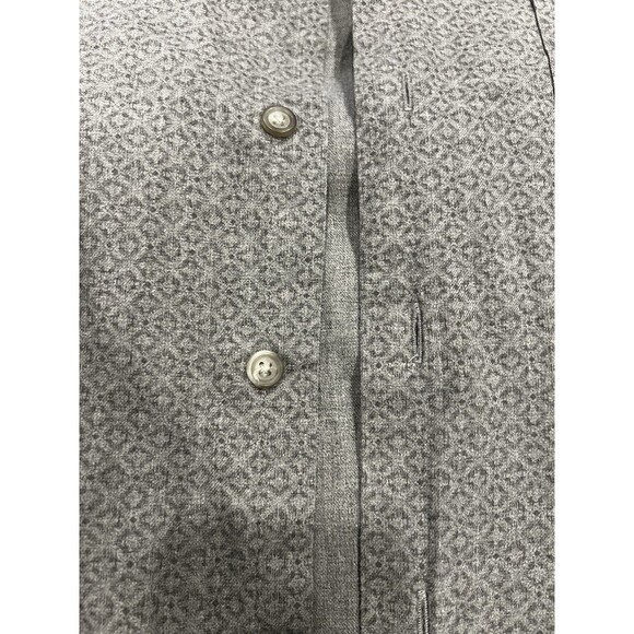 Claiborne Button Down Dress Shirt Men’s Size L Geometric Pattern Gray - Picture 4 of 10